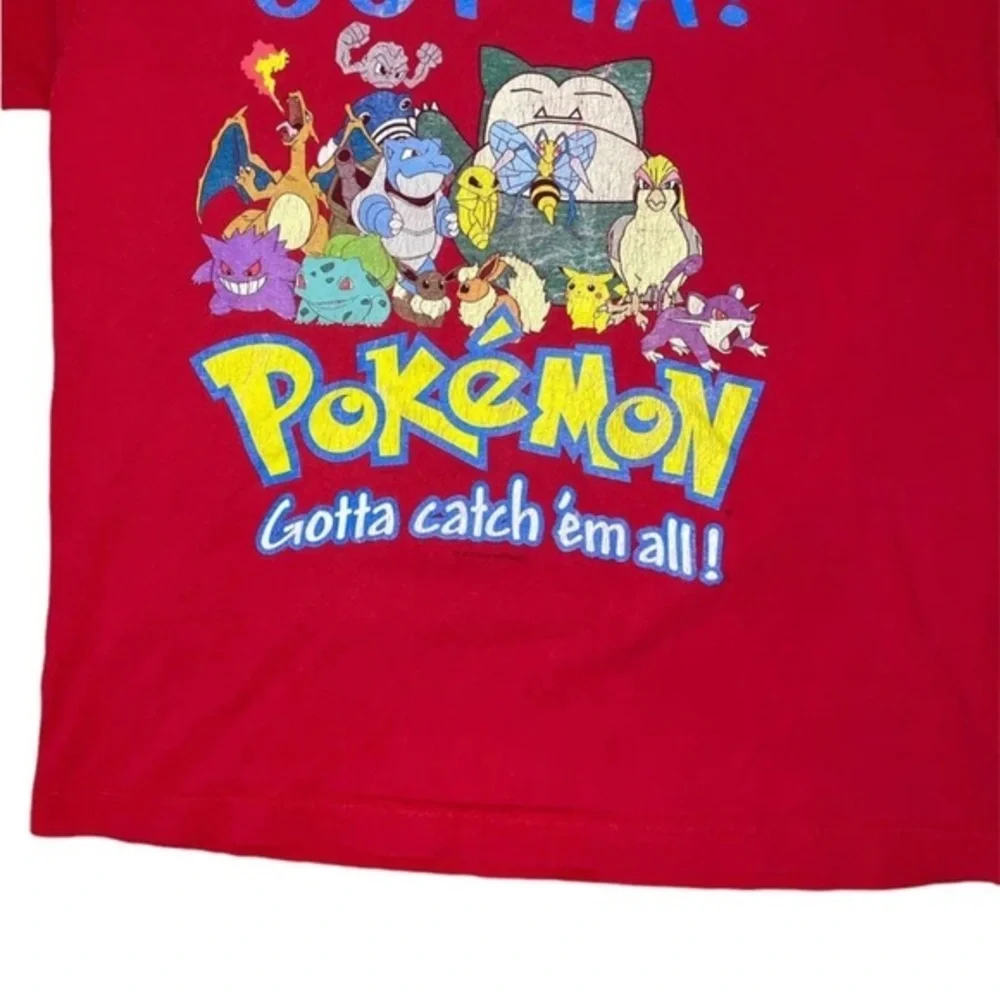 Vintage‎ 2000 Pokémon Gotta Catch Em All Nintendo T Shirt Size XL Youth Red Y2K